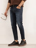 Washed Skinny Crop Denim Jeans | Blue