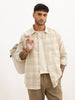 Regular Fit Full Sleeve Checkered Shirt | Beige