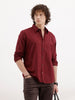 Men's solid shirt with clean tailoring and comfort fit | Wine