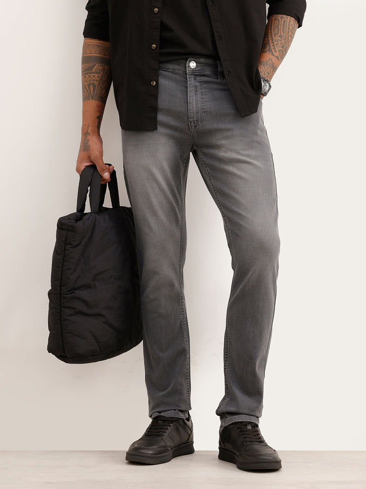 Faded Slim Fit Denim Jeans | Grey
