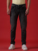 Black Dobby Fade Tapered Jeans