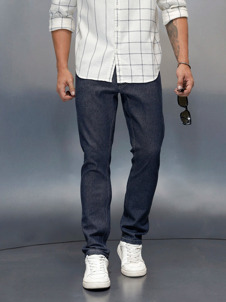 Men's Casual Straight Fit Jeans | Blue