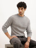 Solid Regular Fit Knitted Sweater | Brown
