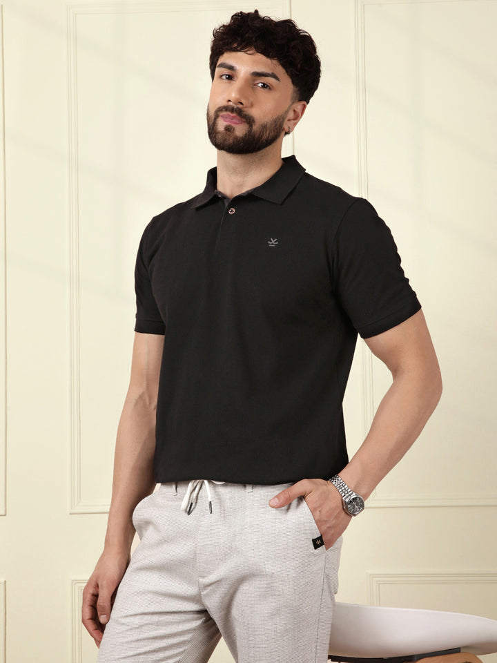 Sharp Solid Polo T-Shirt