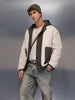 Olive Block Sherpa-Panel Jacket | Beige