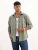 Slim Fit Checkered Full Sleeve Shirt | Green