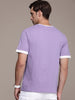 Lavender and White Striped Edges T-Shirt