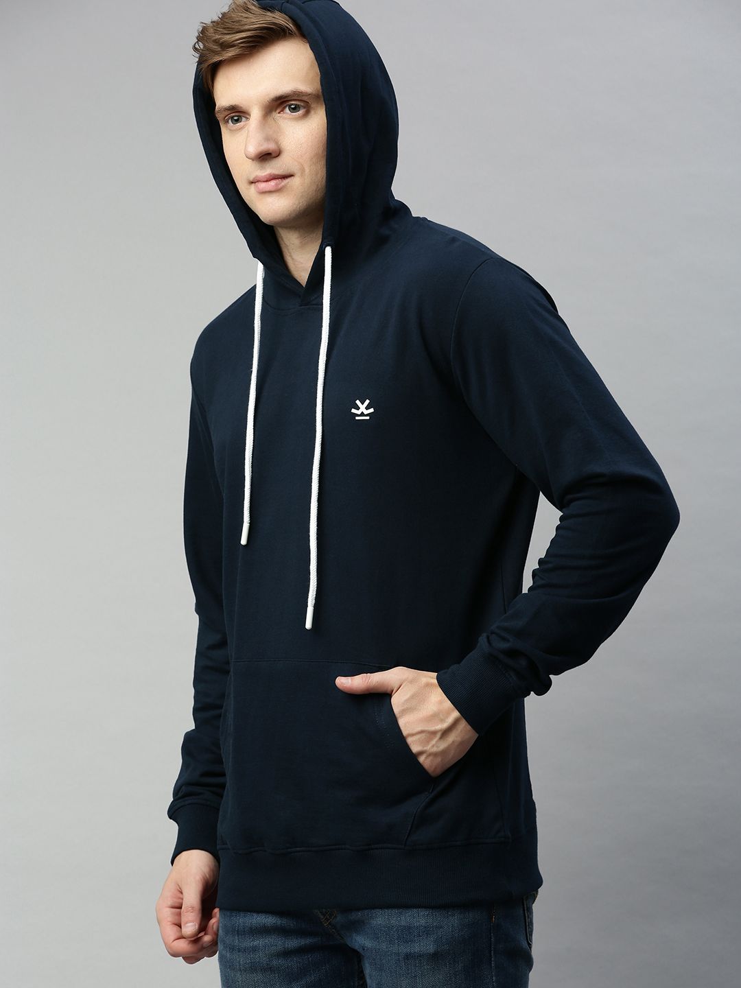 Solid Navy Pop Urban Hoodie