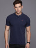 Basic Navy Polo Collar T-Shirt