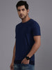 Solid Blue Round Neck T-Shirt