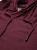 Solid Burgundy Hooded T-Shirt