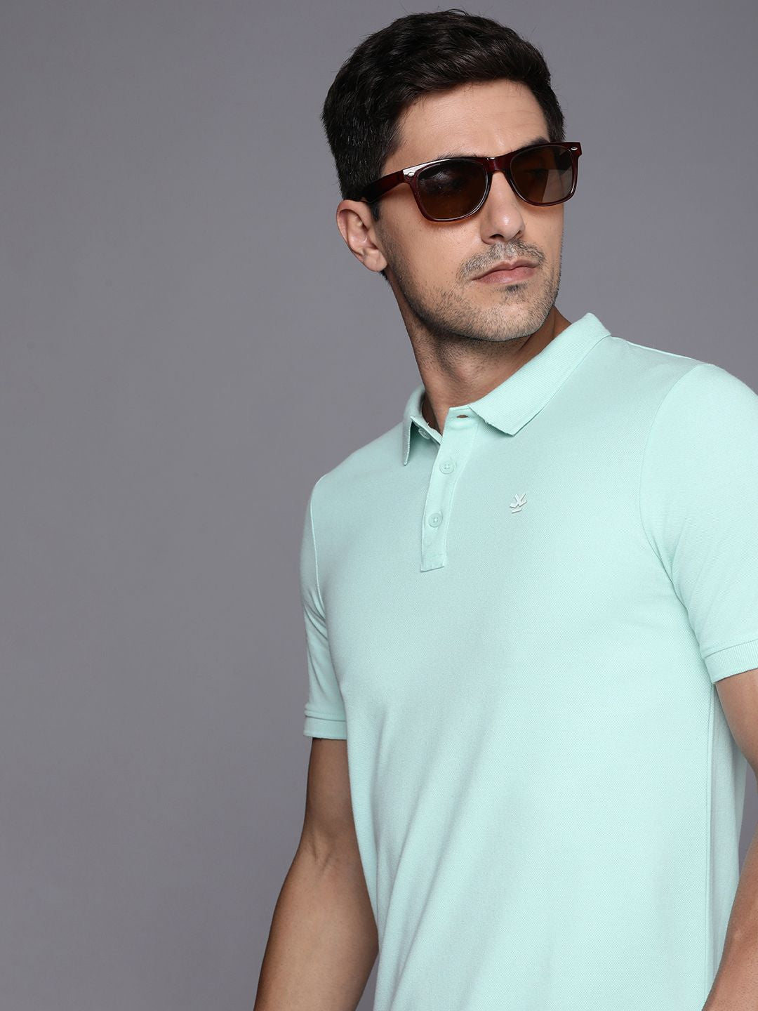 Basic Mint Polo Collar T-Shirt