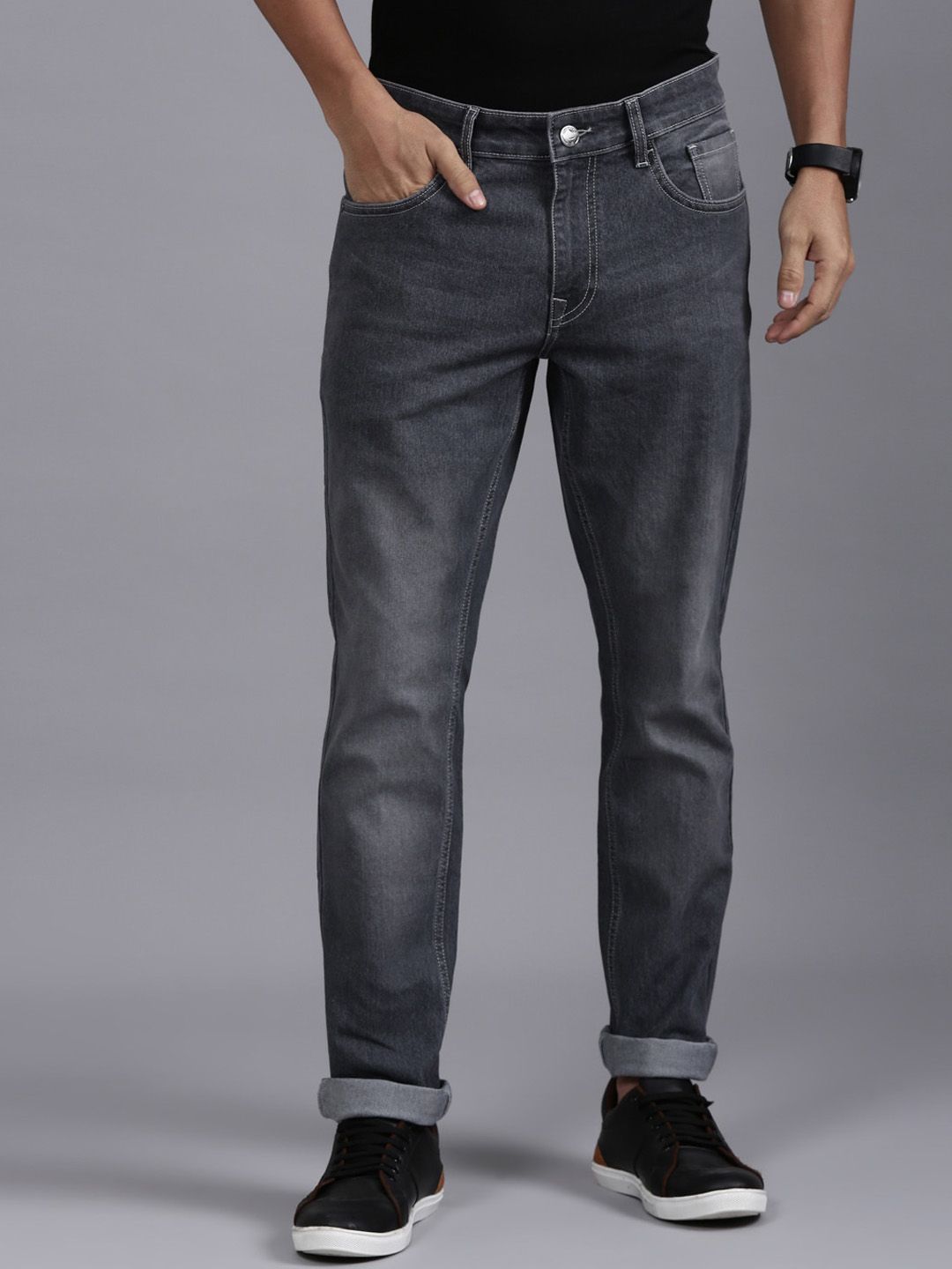 Men's Straight Fit Woven Jogger | Grey
