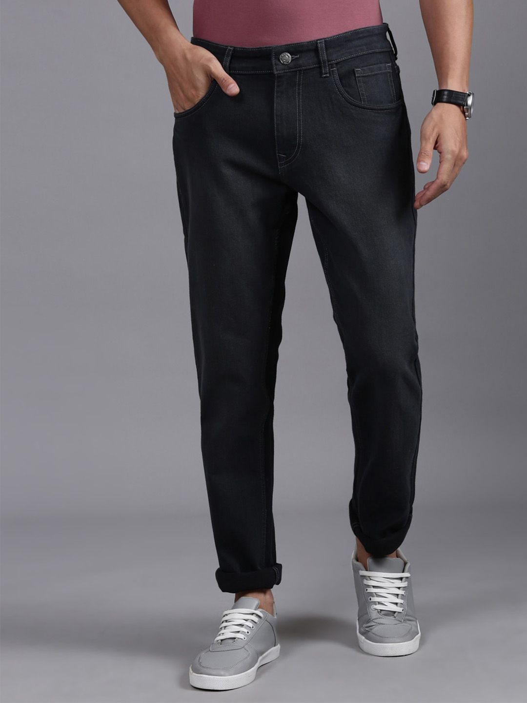 Striking Slim Fit Black Jeans