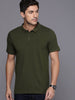 Basic Olive Polo Collar T-Shirt