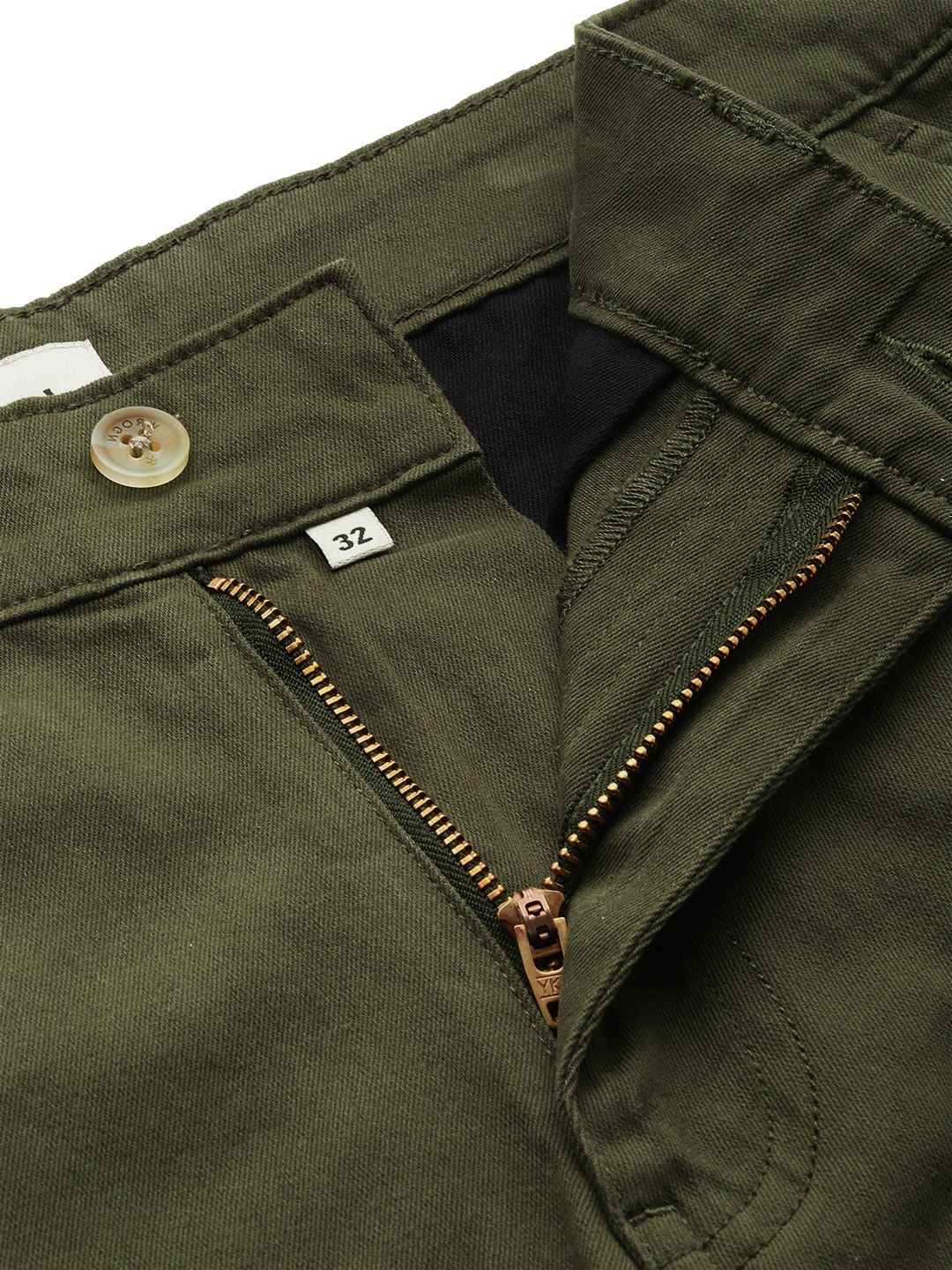 Basic Olive Slim Fit Chino Shorts