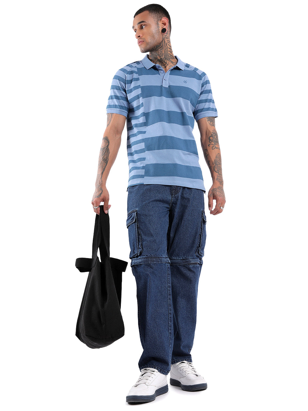 Blended Stripes Blue T-Shirt