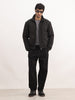 Solid Comfort Fit Puffer Jacket | Black