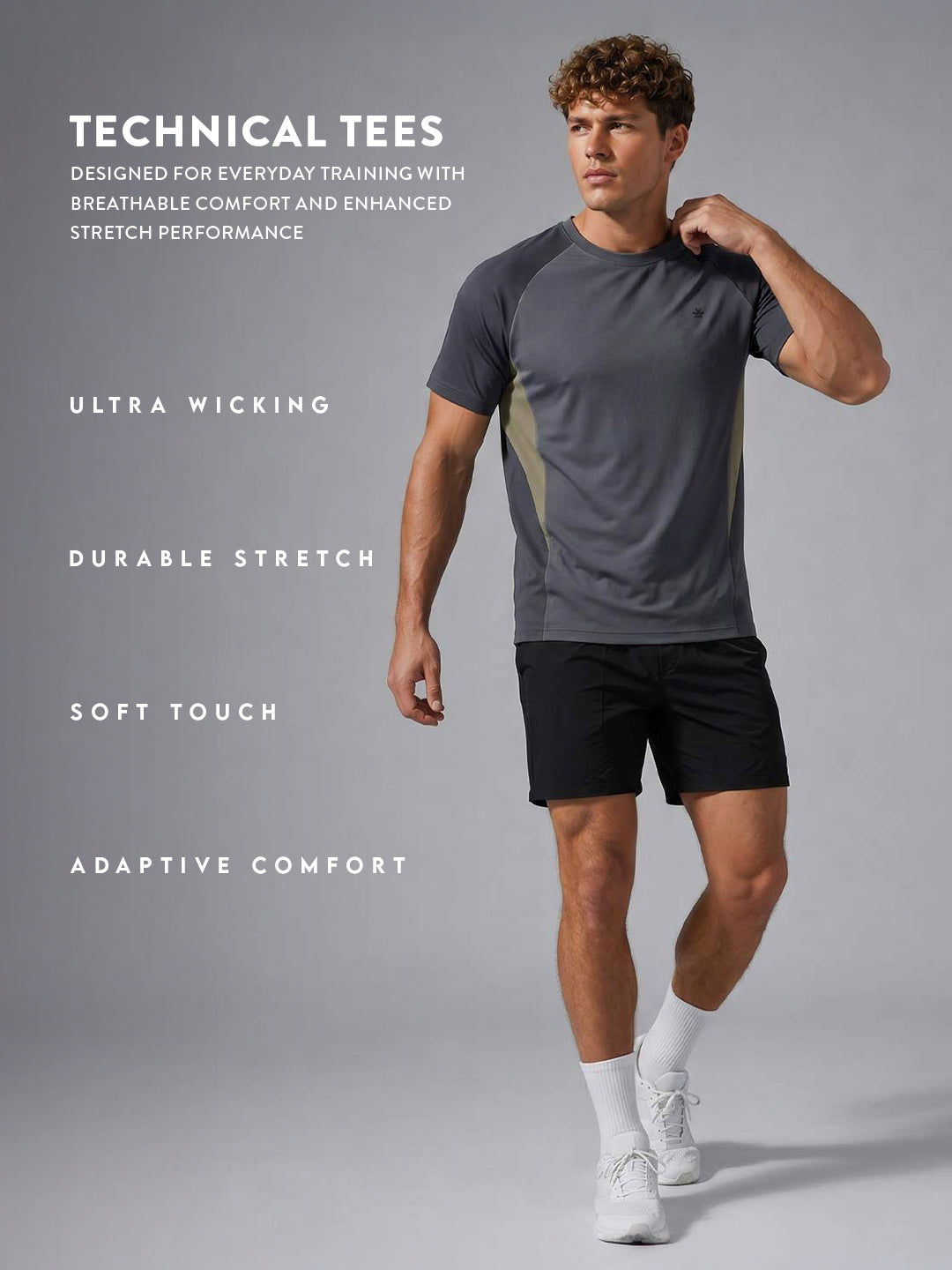 Nylon Active Tee | Active | Black