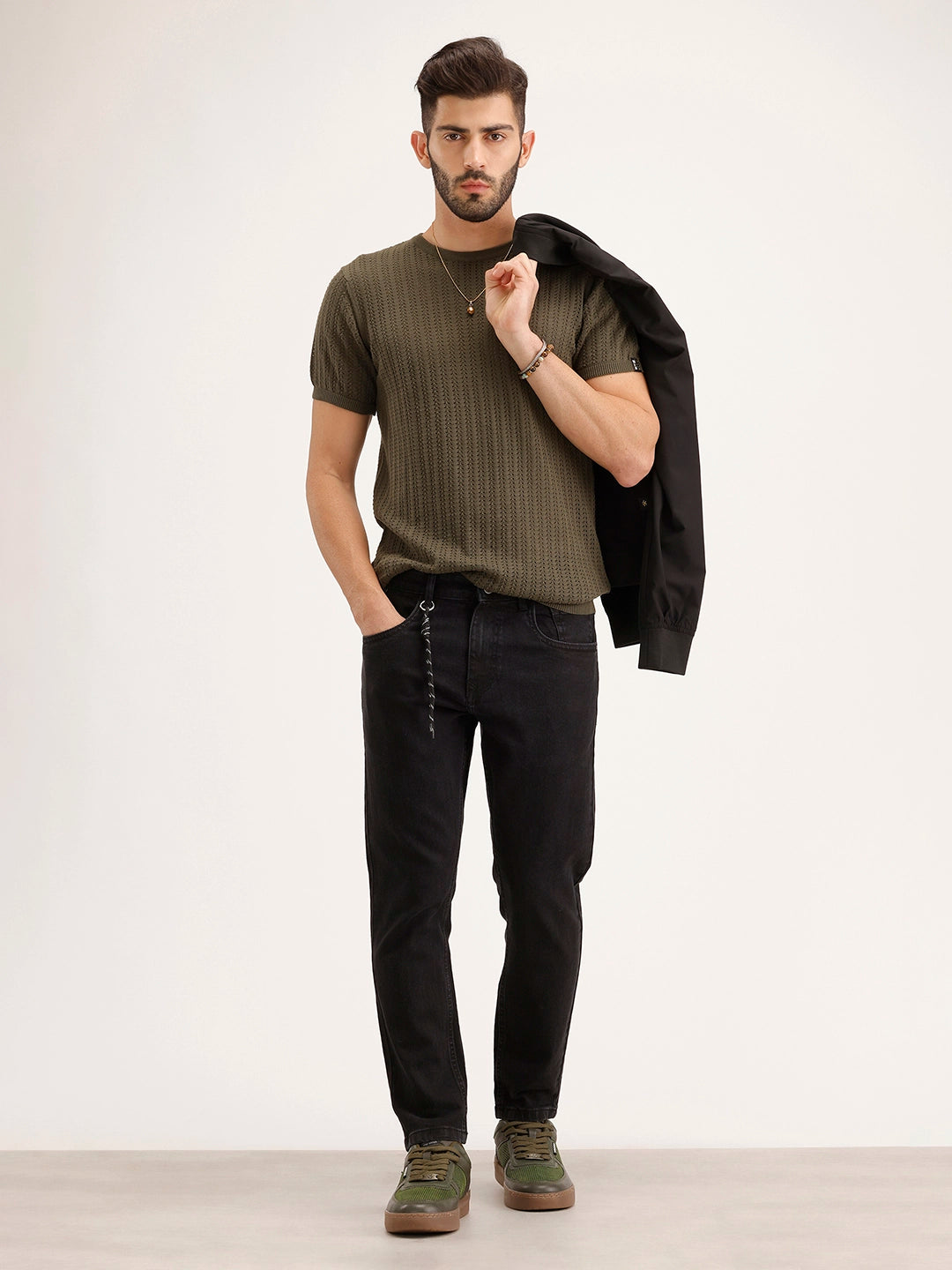 Skinny Crop Denim Jeans | Black