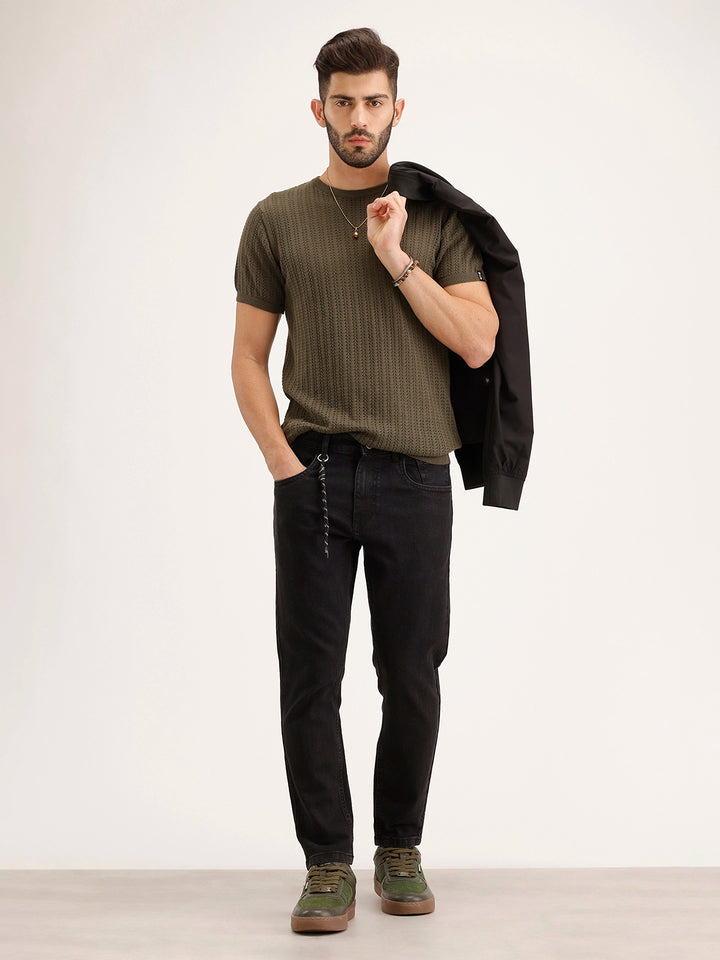 Skinny Crop Denim Jeans | Black