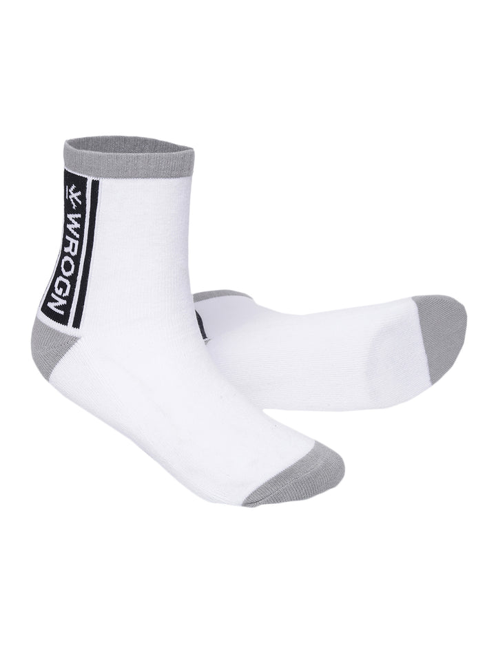 Printed Ease Black & White Ankle Socks Pack of 2