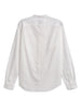 White Slub Mandarin Collar Shirt