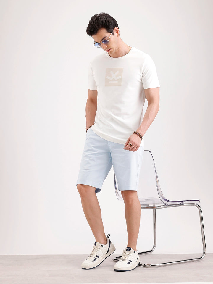Classic Slim Fit Shorts   |  Light Blue