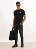 Faded Skinny Crop Fit Denim Jeans | Black