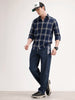 Slim Fit Textured Striped Shirt | Navy Blue