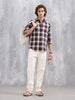 Mocklino Check Slim Fit Shirt | Maroon