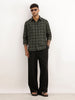 Slim Fit Checkered Shirt | Olive | WSH02FSSL0072S