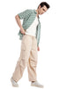 Beige Parachute Pants