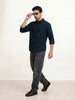 Solid Comfort Fit Full Sleeve Shirt | Navy Blue
