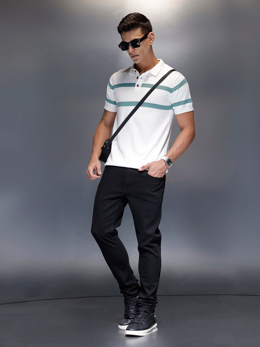 Men's stretch skinny jeans | Black