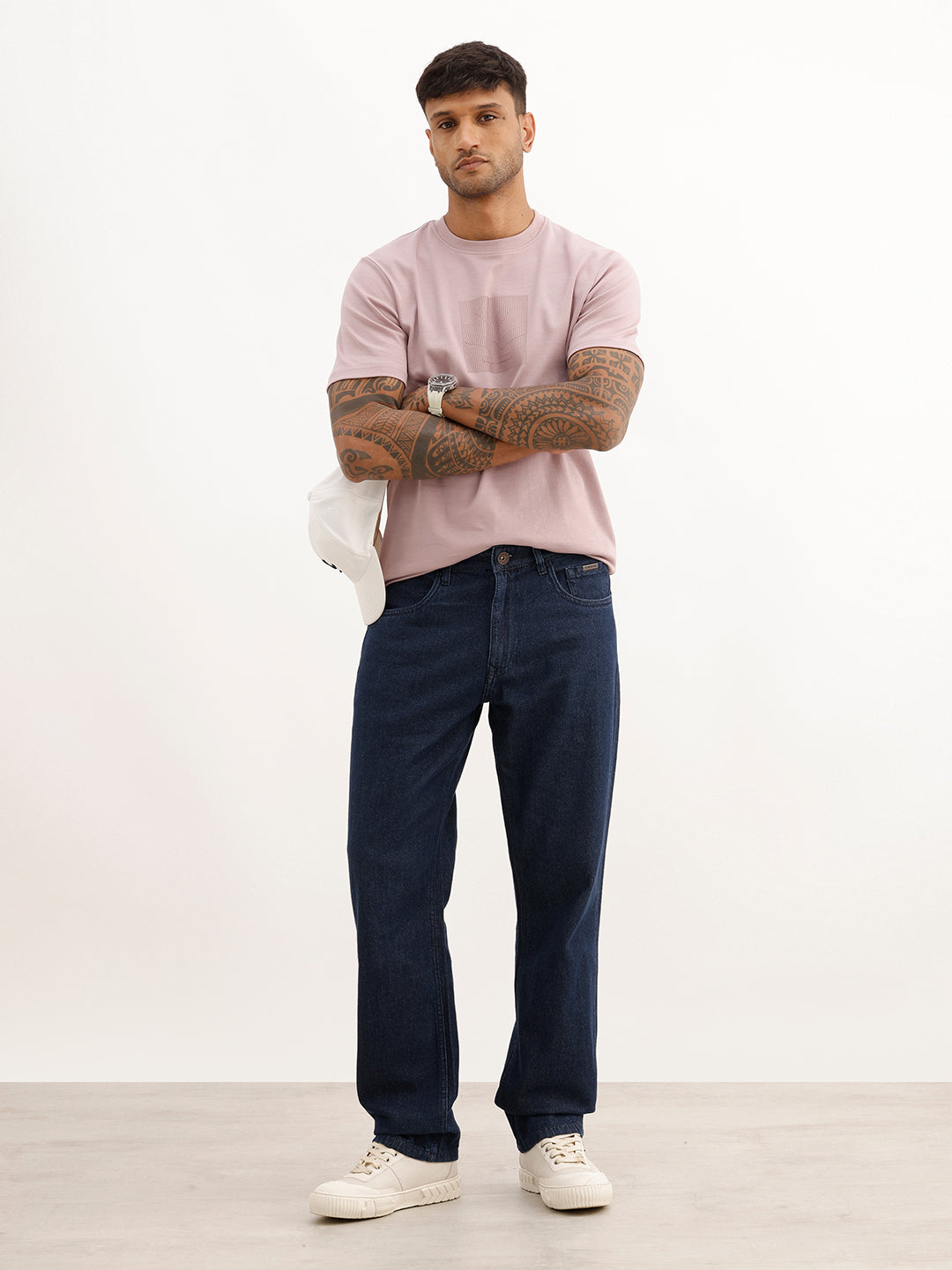 Solid Anti Fit Denim Jeans | Dark Blue