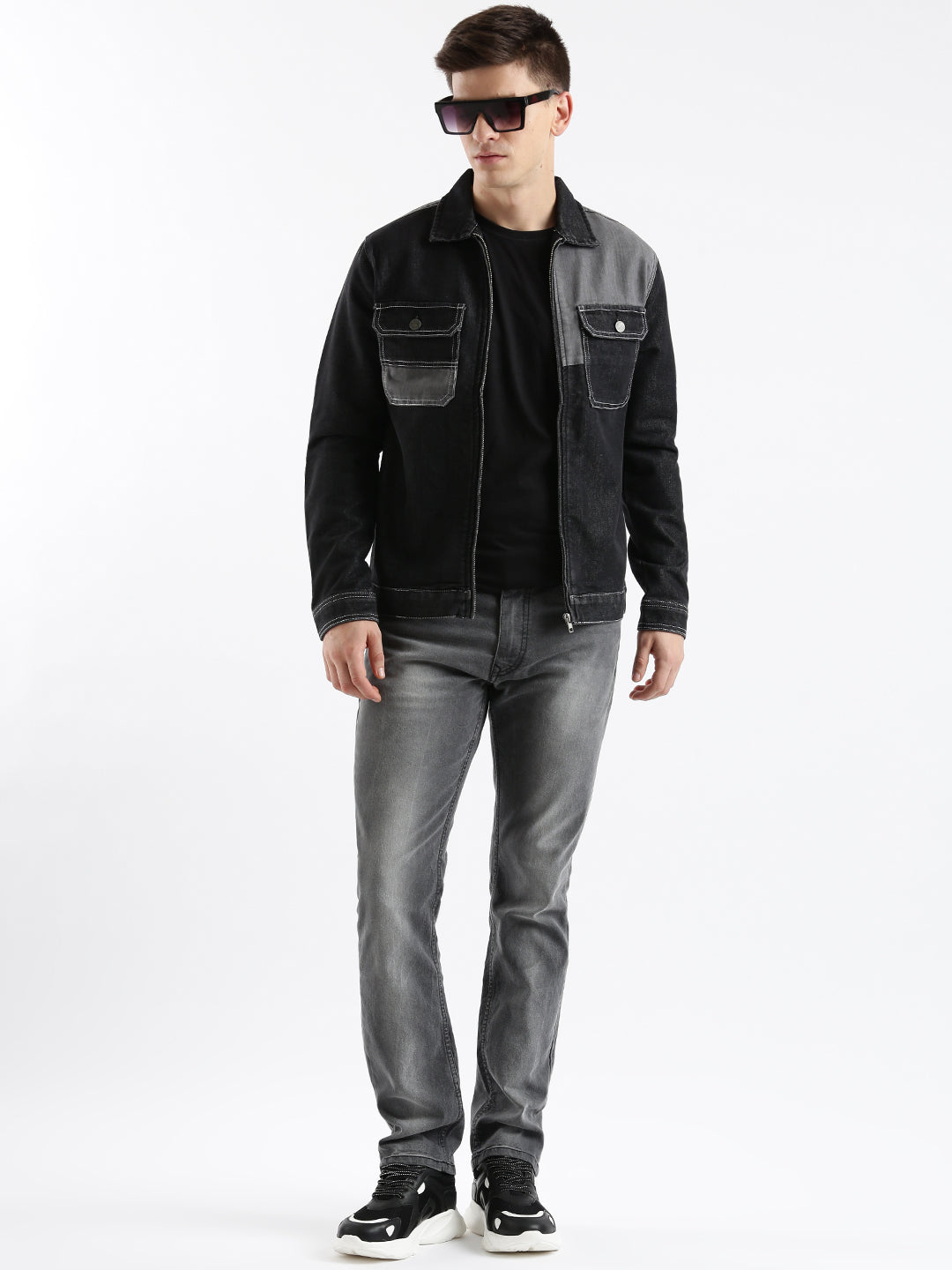 Solid Slim Fit Technical Jacket