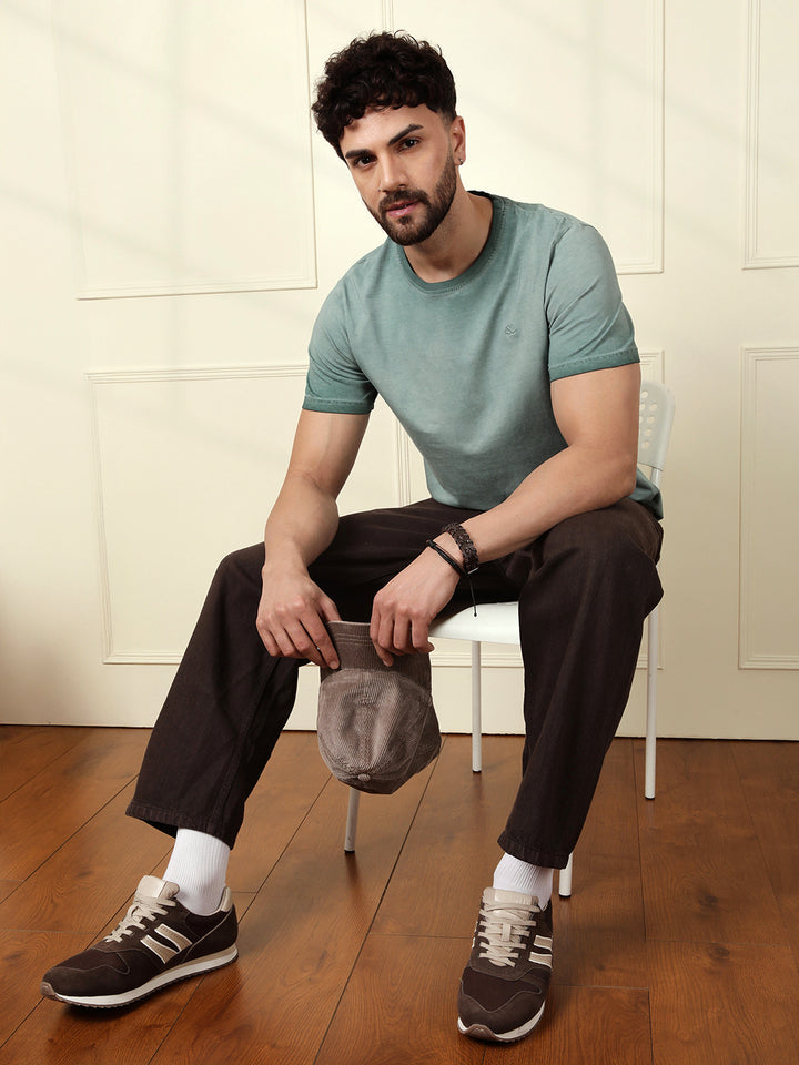Washed Slim Fit T-Shirt | Green