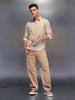 Men's minimal full sleeve shirt for everyday wear | Beige