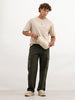 Solid Loose Fit Cargo Trouser | Olive