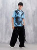 Wrogn Men’s Oversized Graphic Printed T-Shirt | Blue
