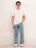 Slim Fit Placement Printed T-Shirt | Pink