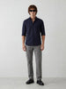 Solid Slim Fit Full Sleeve Shirt | Navy Blue