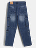 Faded Loose Fit Denim Cargo | Blue