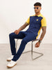 Regular Fit Pannel Printed Polo T-Shirt | Navy Blue