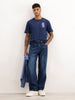 Comfort Fit Placement Printed T-Shirt | Blue