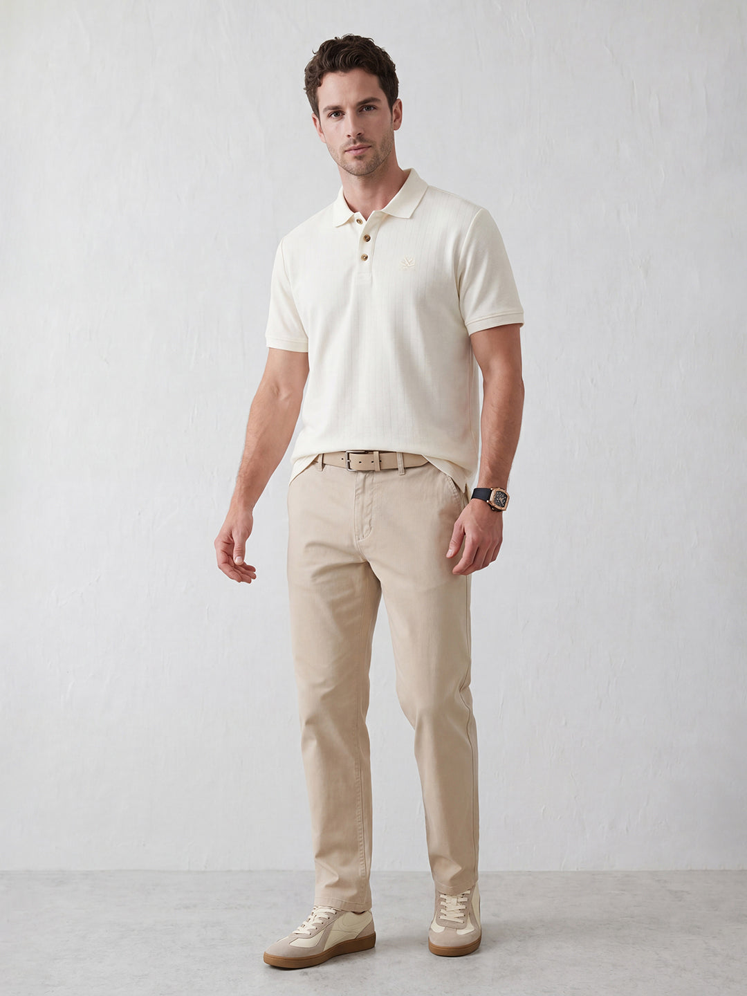 Slim Fit Half Sleeve Shirt | Off White