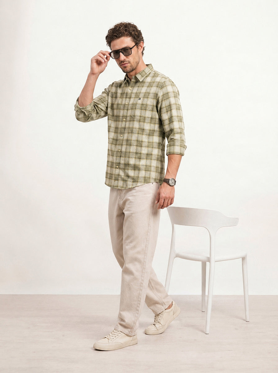 Regular Slim Fit Shirt | Green