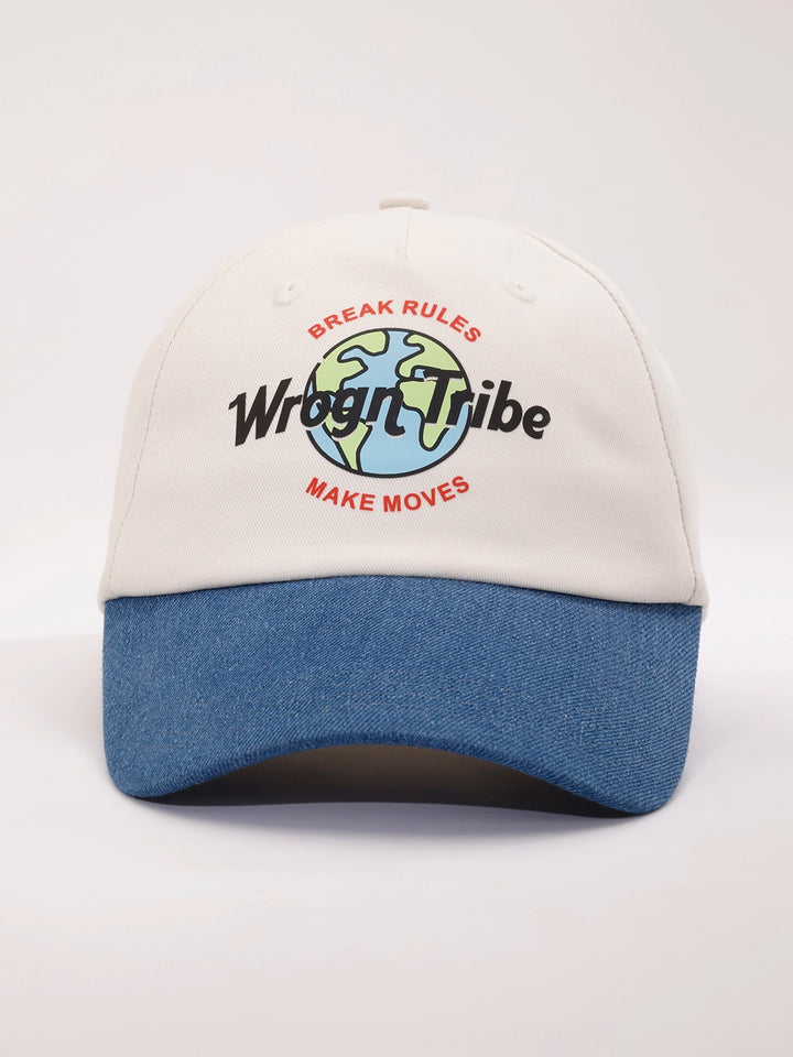 Printed Wrogn Tribe Two-Tone Cap | Blue/White
