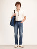Straight Fit Faded Denim Jeans | Light Blue